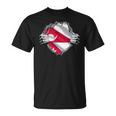 面白いネパール国旗の国 アジア Tシャツ