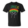 面白い猫 ユーモア ラスタ Jamaicat ジャマイカ 旗 かっこいい 男 猫 Tシャツ