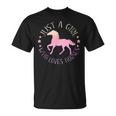 馬を愛するただの女の子乗馬のための面白い引用 Tシャツ