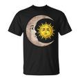 魔女 グランジ 美的 三日月 月 太陽 Tシャツ