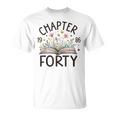 1986 Chapter Forty 40th Birthday Wildflower Book 40 Year Old T-Shirt