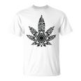 420 ウィードリーフスモーカー マリファナスモーカー メンズ レディース 曼荼羅 Tシャツ