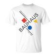 Bauhausムーブメントtシャツ、1923年建築作品。 Tシャツ