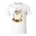 Book Lovers Wildflowers Books Reading Cute Floral Readers T-Shirt