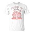 Bookish Girlie Coquette Bow Book Lover Pink Feminine Reader T-Shirt Bookish Girlie Coquette Bow Book Lover Pink Feminine Reader T-Shirt