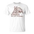 Bookish Rabbit Reading Fiction Novel Book Vintage Bookworms T-Shirt
