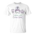 Caffeine And Corner Kicks Momlife Mother Soccer Mom T-Shirt