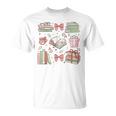 Christmas Book Lover Reading Reader Men Women Kids Xmas T-Shirt