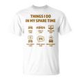 Cosas Que Hago En Mi Tiempo Libre Entusiasta De Los Coches Divertido Amante De Los Coches Camiseta unisex