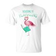 Cute Reading Is Flamazing Flamingo Book Lover Reader T-Shirt