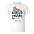 Easily Distracted By Cats And Books For Cat Lovers Men Women Kids T-Shirt