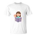 Easily Distracted By Cats And Books Girl Tee T-Shirt T-Shirt
