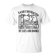 Easily Distracted By Cats And Books Shirt Cat And Book Lover Raglan Baseball Tee T-Shirt Easily Distracted By Cats And Books Shirt Cat And Book Lover Raglan Baseball Tee T-Shirt