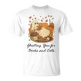 Fall Cat Ghosting You For Book Halloween Ghost Reading T-Shirt