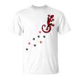 Gecko Footprint ハイビスカスフラワー ハワイサーフスタイルtシャツ Tシャツ