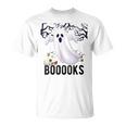 Halloween Teacher Librarian Books Reading Ghost Pun BOOOOKS For Men Women Kids T-Shirt