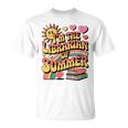 I'm The Librarian Of Summer Groovy Rainbow Retro Book Lover T-Shirt