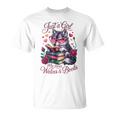 Just A Girl Who Loves Books And Wolves Librarian Teacher T-Shirt
