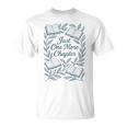 Just One More Chapter Blue Book Lover Reading Quote T-Shirt Just One More Chapter Blue Book Lover Reading Quote T-Shirt
