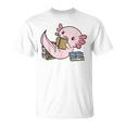 Kawaii Axolotl Pun Book Reader T-Shirt