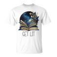 Lets Get Lit Book ShirtGet Lost In a Book SignFloral Book T-Shirt