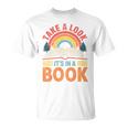 Take A Look It's In A Book Retro Reading Book Lover Premium Tri-Blend T-Shirt