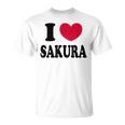 I Loveakura 桜が大好き Tシャツ