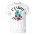 Monster Love Reading Animal Book Lover I'd Rather Be Reading Raglan Baseball Tee T-Shirt Monster Love Reading Animal Book Lover I'd Rather Be Reading Raglan Baseball Tee T-Shirt