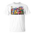 Mr Men Little Miss Retro Colourful Comic Book Scene T-Shirt