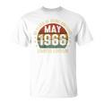 On Back 5月の誕生日 Est 1966年限定版 60Th Tシャツ
