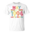 On Back レトロ 5月 Est 1994 誕生日 32歳 32歳 Tシャツ
