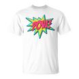 Pow Retro Comic Book Art Superhero Bubble Premium T-Shirt