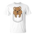 Quokka In Pocket かわいいクオッカ 胸ポケットクオッカ Tシャツ