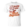 Reading Book Lover Bookish Crying Over Book Boyfriends T-Shirt
