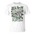 Reading Is My Jam Book Lover Botanical Strawberry Art Comfort Colors Crop Top T-Shirt