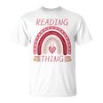Reading Is My Thing Book Bookworm Teacher Rainbow Girl T-Shirt