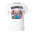 Readsolotl Pink Kawaii Axolotl Book Lover Reading T-Shirt Readsolotl Pink Kawaii Axolotl Book Lover Reading T-Shirt