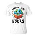 Save Earth It's Only Planet With Books Reader Earth Day Raglan Baseball Tee T-Shirt