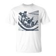 Schnauzer Hammock Reading Book Schnauzer Glasses T-Shirt