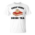Tea Great Minds Drink Tea Apple Teacups Books T-Shirt