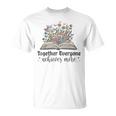 Together Everyone Achieves More Floral Book Reading Team T-Shirt Together Everyone Achieves More Floral Book Reading Team T-Shirt