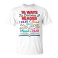 Women's Book Lover 10 Ways To Become a Reader Quote T-Shirt
