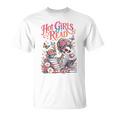 Women's Hot Girls Reader Floral Book Lover Cute Skeleton Reading T-Shirt Women's Hot Girls Reader Floral Book Lover Cute Skeleton Reading T-Shirt