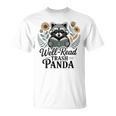 Women's Well Read Trash Panda Book Lover Raccoon T-Shirt