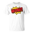 WOW Comic Book Cartoon Speech Bubble Pop Art T-Shirt