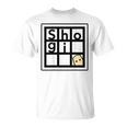 【バックプリント・背中側】Shogiくん ショーギ Kun 将棋 駒（将棋盤）【ゆるフレンズ】かわいい キャラ イラスト Tシャツ