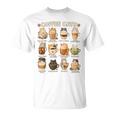 かわいいアニメコーヒー猫カプチーノかわいい猫カフェデザイン Tシャツ