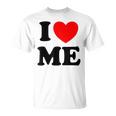 アイ・ラヴ・ミーシャツ I レッド・ハート・ミーアイ・ラヴ・マイセルフ & アイ・ファニー Tシャツ
