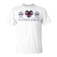 エリザベス女王プラチナジュビリー70年イギリス国旗 Tシャツ