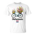 オランダの風車 チューリップフィールド オランダ 春の花 バイク Tシャツ